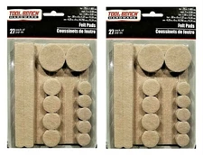 (2Pk) BRAND NEW SEALED PACKED ~ TOOL BENCH HARDWARE FELT PADS 27/pack = Total 54