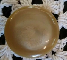 Vintage Bakelite Brown Mushroom Metal Shank Button Simichrome Tested 