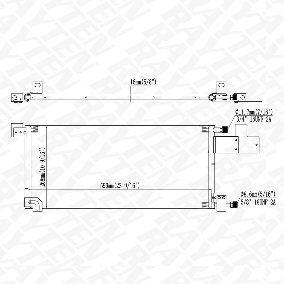 AC4173 A/C Condenser For 1988-1996 Jeep Cherokee 1987-1990 Comanche L6 83505641 Foto 2 de 3