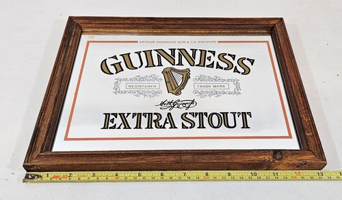 Guinness Mirror, Breweriana, Pub Mirror, Man Cave, Advertising Mirror, RARE - Foto 6 di 7