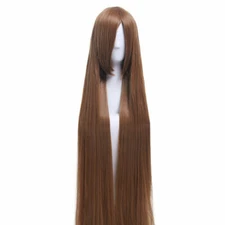 New 200CM Long Brown Fashion Straight Wigs Cosplay Party Wig
