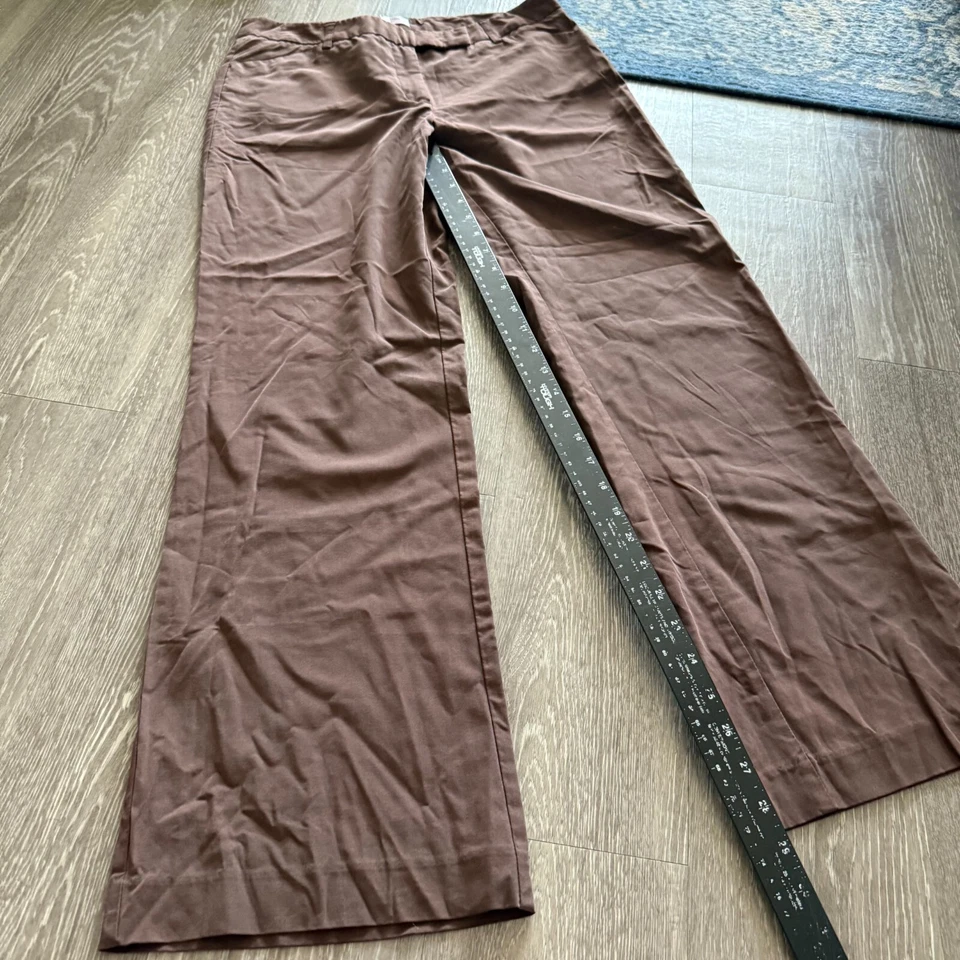 Pantalones relajados de pierna ancha Bass Stretch Y2K para mujer - talla 6 marrón Foto 4 de 4