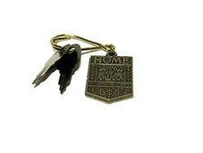 VTG Home Savings Brass Safe Deposit Box Keychain 2 Keys Now Defunct 