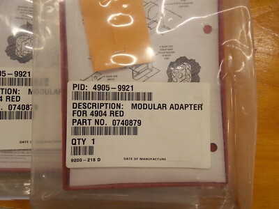 New Simplex Red Modular Adapter 4095-9921 Modular Adapter for 4904 L3