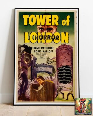 Tower Of London Basil Rathbone Horror Repro Filmposter ähnlich A1 - 36''x24''