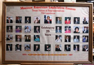 1997 Mexican American Legislative Caucus 25th Anniv Texas House of Rep Poster