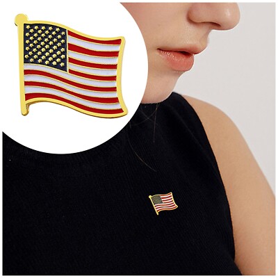American Flag Patriotic Enamel Lapel Pin 2025