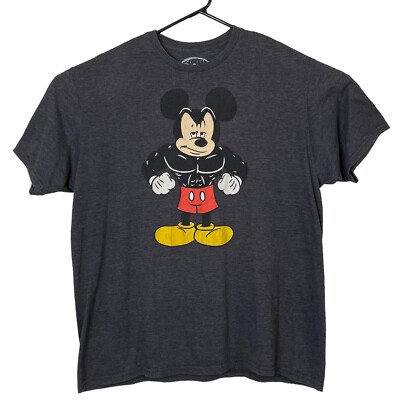 Disney Womens 2X 50/52 Mickey Mouse Bodybuilder Athletic Workout T