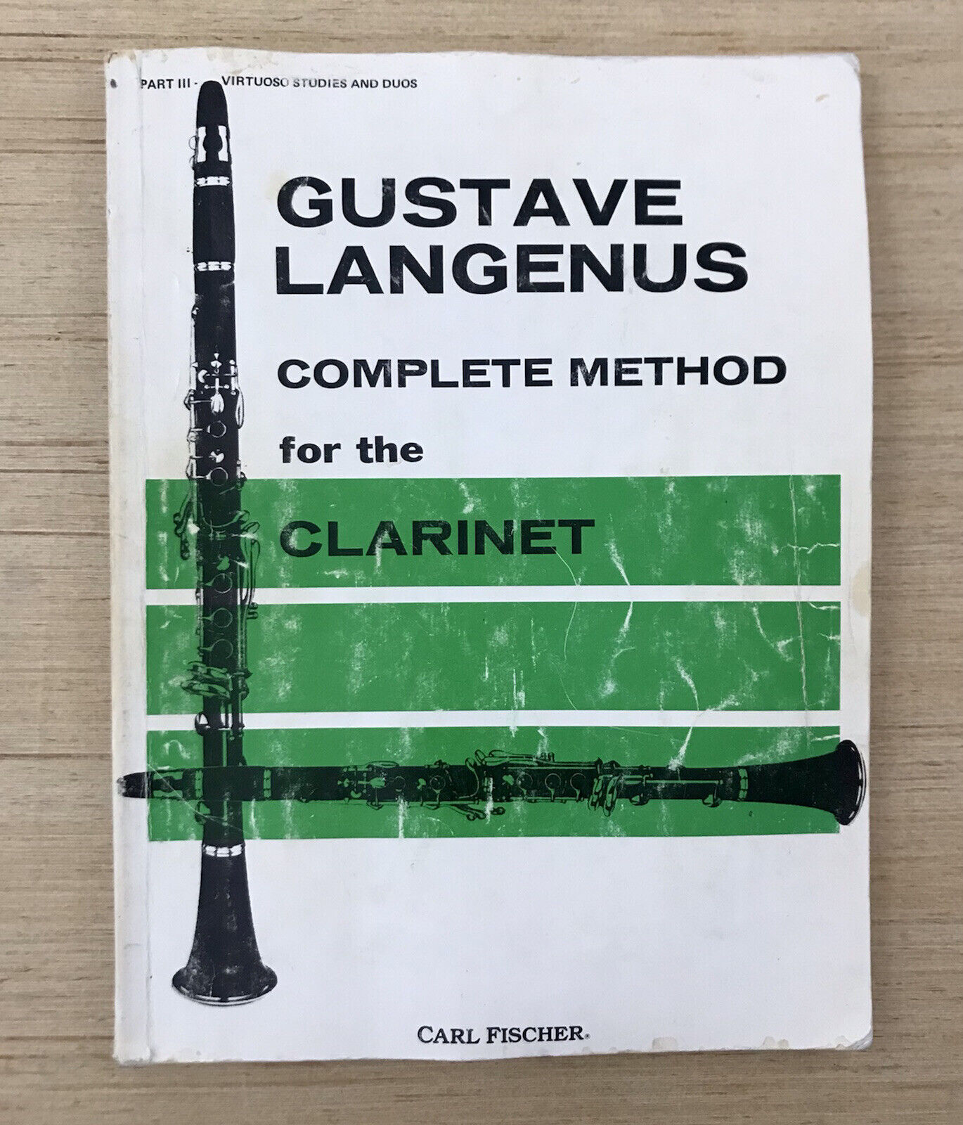 Gustave Langenus Complete Method for Clarinet Part 3 Carl Fisher Music Book