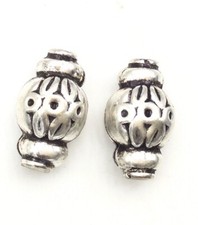 16x10mm Sterling Silver .925 Bali Oval Beads Jewelry making Supplies