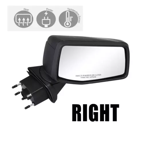 Par de espejos retrovisores texturizados térmicos eléctricos negros Fit Chevrolet Silverado 1500 2019-2023 - Imagen 4 de 12