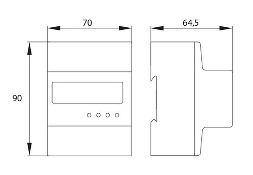 Wechselstromzähler Stromzähler mit MID 100A 3-phasig Phasen für Hutschiene DIN - Bild 8 von 9