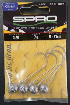 SPRO Gamakatsu Round Jig Head 22 5/0 7g 4 Stück Jigkopf Jighead Bleikopf NEW OVP