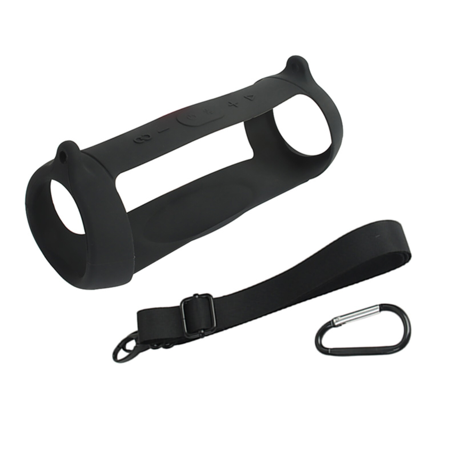 Black Bluetooth Speaker Silicone Storage Cover Case w/ Strap For JBL Charge 5