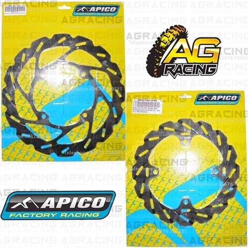 Apico Front Brake 250mm & Rear Brake 240mm Disc Set For Kawasaki KXF 250 2009 - Imagen 1 de 1