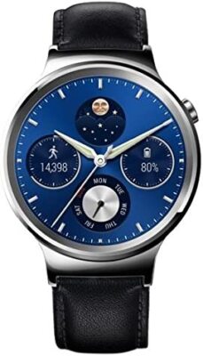 Huawei Watch Classic mit Lederband in silber