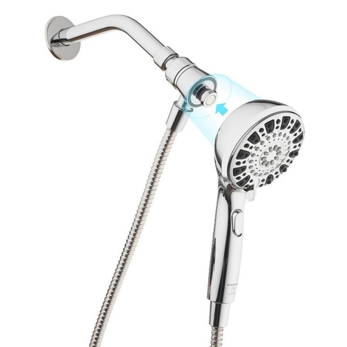 Glacier Bay Duschkopf 1,8-GPM 6-Spray Wandhalterung Hand Chrom