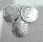 Lot Of 2 Half Oz And 1 - 1/4 Oz 0.999 Silver Rounds Over An Oz Total Coach Snoop
