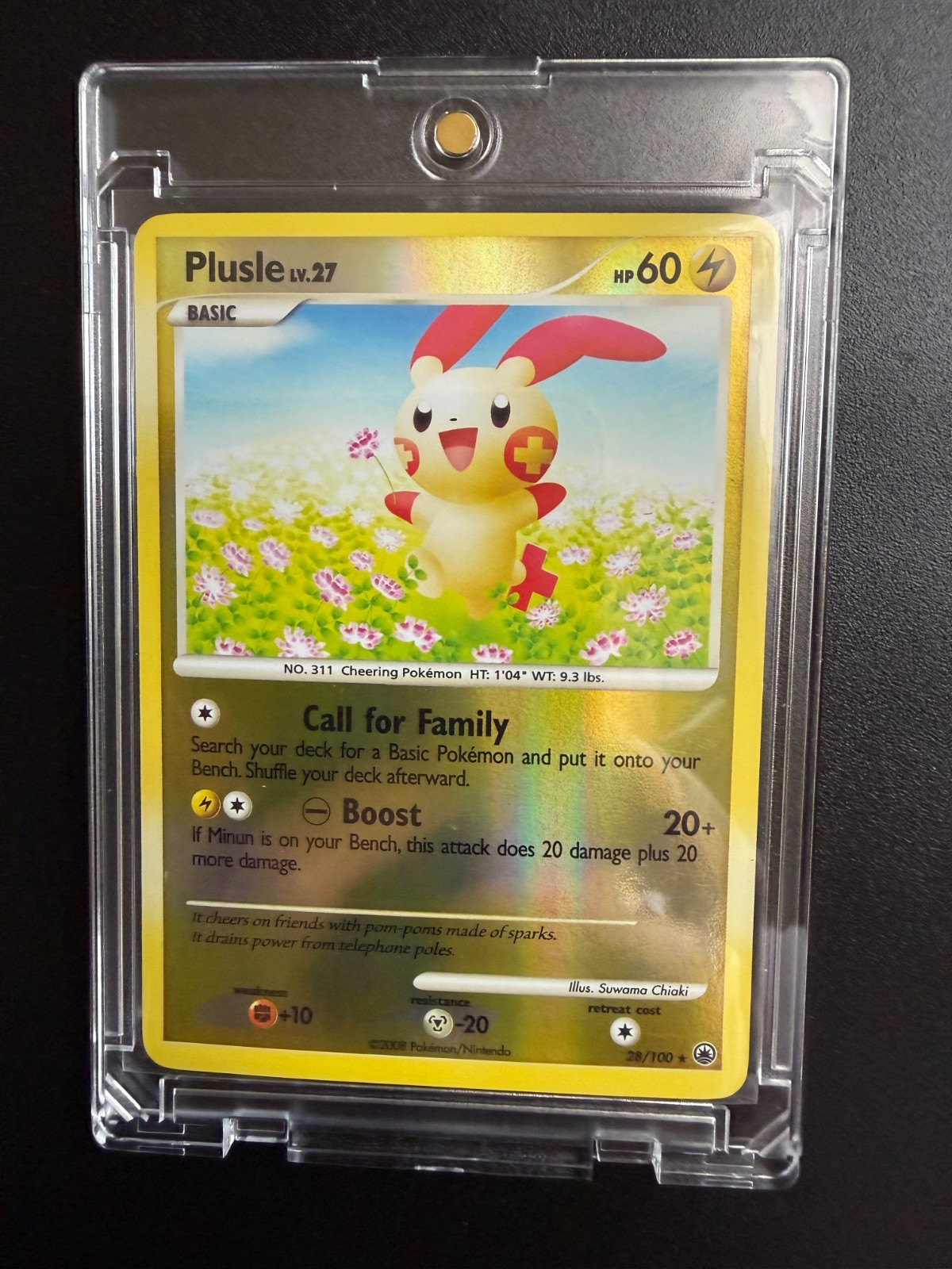 Pokémon TCG Plusle Reverse Holo Holo Rare Card 28/100 Majestic Dawn LP 28/100