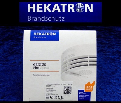 HEKATRON ''GENIUS Plus Edition'' Rauchwarnmelder, 10 Jahres Batterie & Klebepad