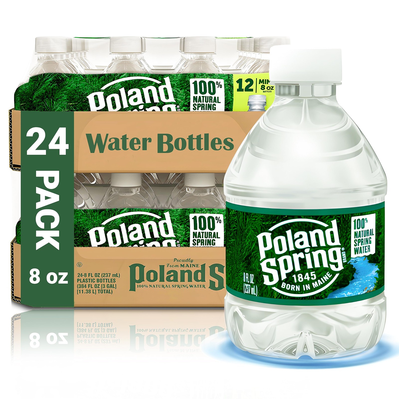 Small Mini Bottles 8 Oz 24 Pack Poland Spring