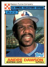 Andre Dawson 1984 Topps Cereal Series #6 Expos MLB READ FREE SHIP AutographDen