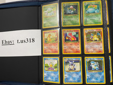 ⭐ Complete Original Pokemon Cards Set #1-151 Vintage 151 + Navy Blue Binder Zips