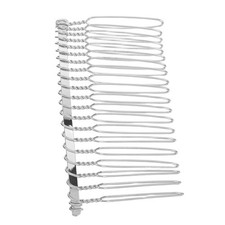 Durable Metal Wedding Veil Comb Silver Wire Hair Clip for Brides