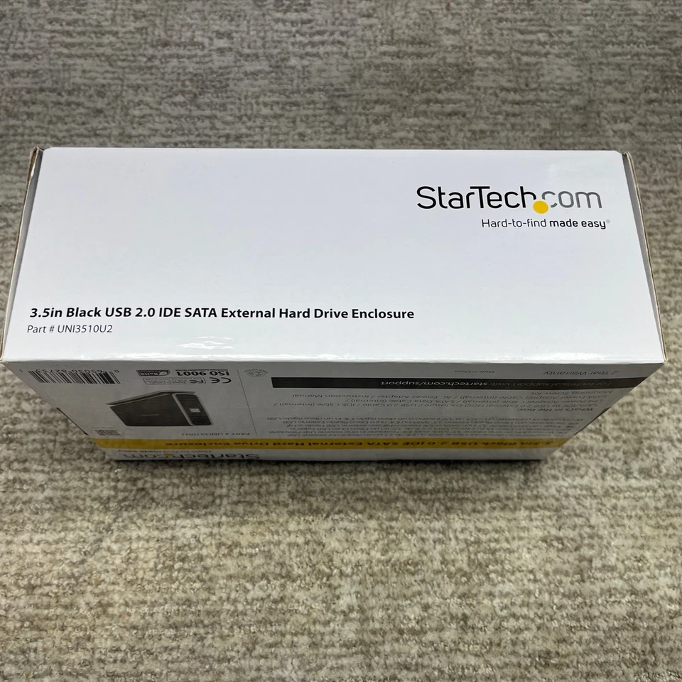 StarTech InfoSafe UNI3510U2 3.5" USB 2.0 IDE/SATA Drive Enclosure - New-in-Box - Image 2 of 4