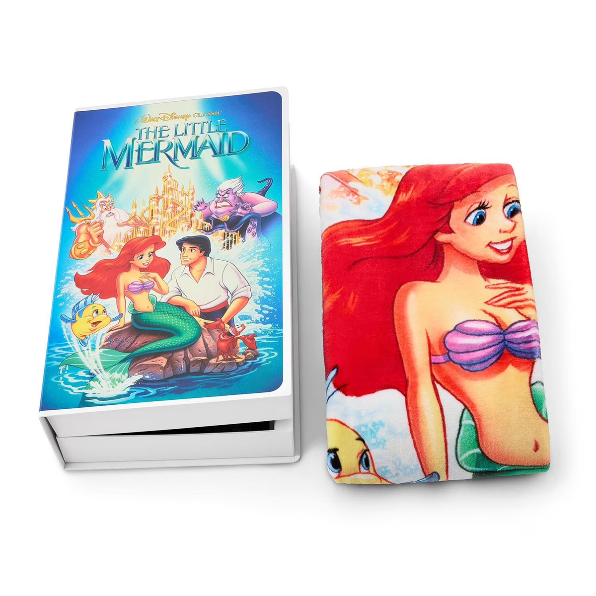Disney The Little Mermaid Classic VHS Boxed Silk Touch Throw