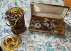 VTG Costume Craft Jewelry Lot ~3 lbs Jewelry Brooches Necklaces Mele Box Jar