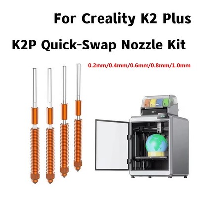 Quick-Swap Hardened Steel Nozzle Kit For Creality K2 Plus 3D Printer Parts AUK