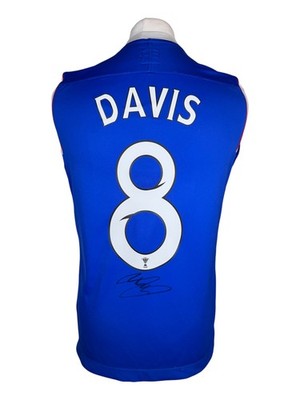 Signiertes STEVEN DAVIS Glasgow Rangers Trikot - PP/COA - Nordirland