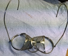 Vintage safety or motorcycle glasses Steam Punk clear