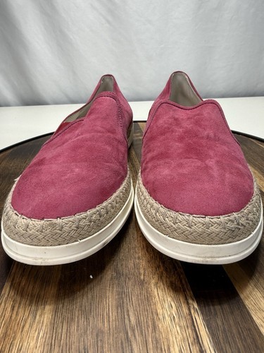 TODS Italy Women’s Size EU 39 US 9 Loafer Slip-Ons Red Suede Flat Espadrille - Picture 4 of 13