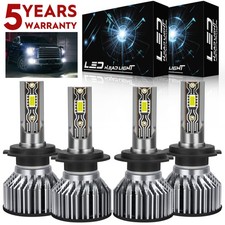 For Mercedes-Benz C250 C300 C350 4pc Combo Headlight High Low Beam LED Bulbs V2T