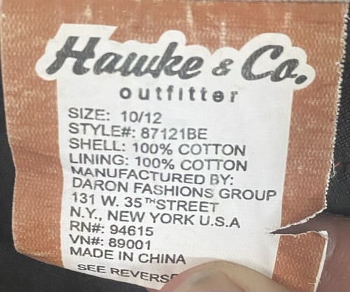 Hawke & Co Outfitter Gray Aviation Bomber Jacket Boys 10/12 - Picture 2 of 5