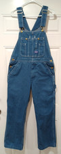 Big Smith Men  s Blue Denim Carpenter Bib Overalls FITS 34x29- Tag 32x30 Denim