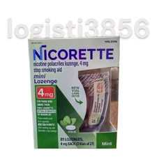 NICORETTE 4mg Nicotine Mint Lozenge 81 Pieces Exp 09/2026