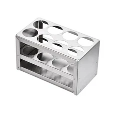 Stainless Steel Test Tube Holder Lab Stand Rack 8 Hole 3 Layer for 26-30mm Tube
