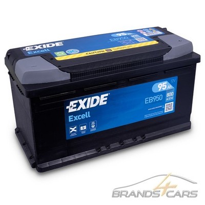 EXIDE AUTOBATTERIE 12V 95Ah STARTERBATTERIE 800A EB950 EXCELL 