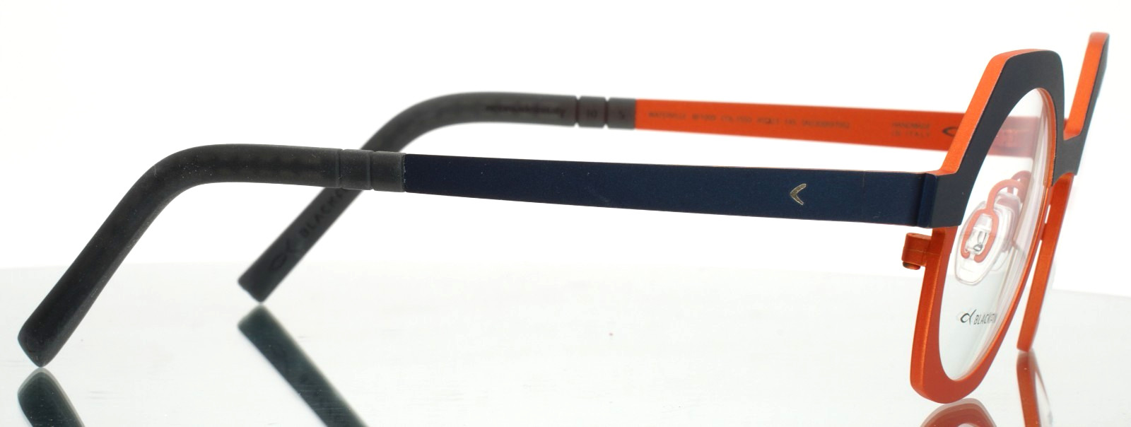 BLACKFIN BF1009 Waterville 1550 Navy Orange Unisex Eyeglasses 45-23-145 B:42