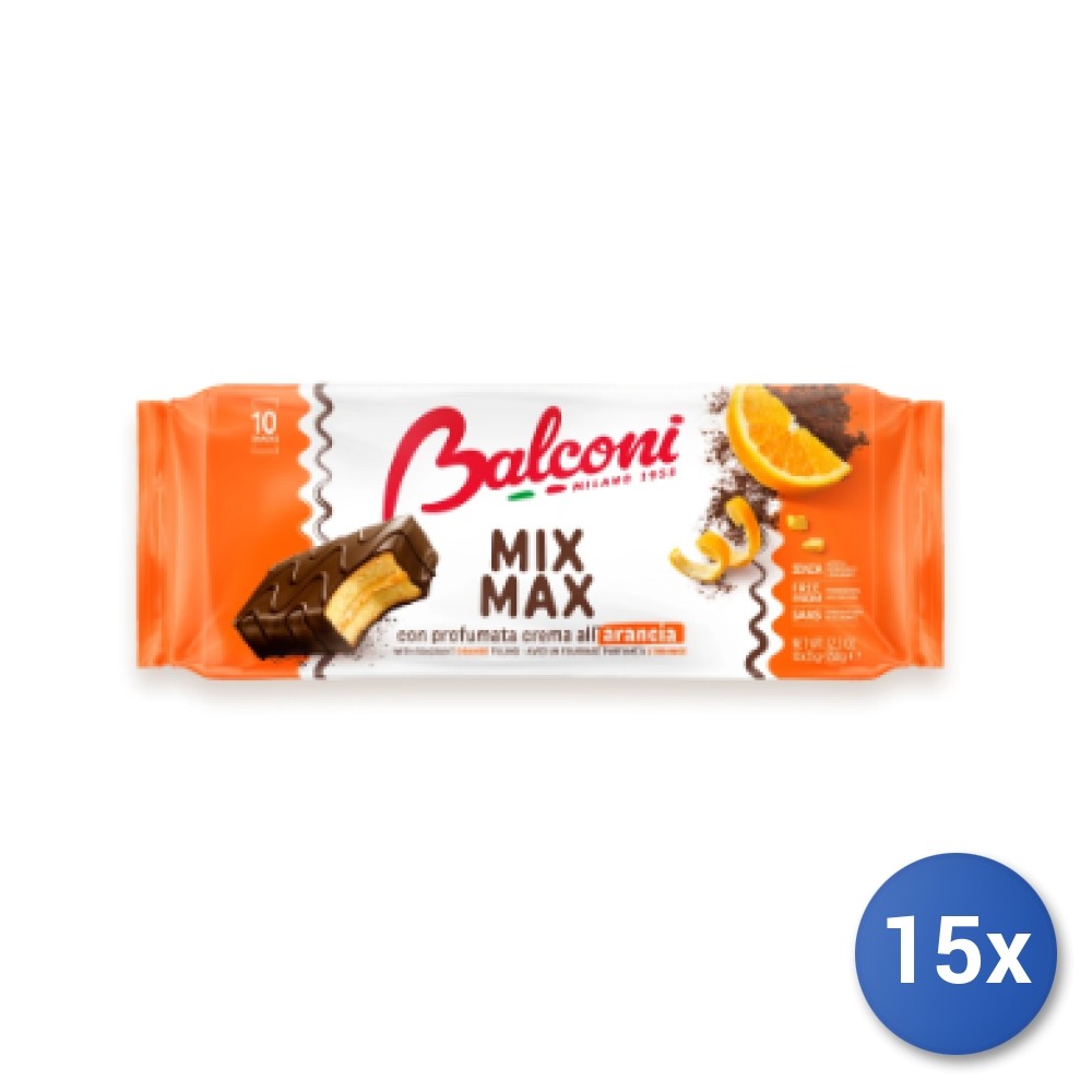 15x Balconi Mix Max Orange Gr 350 Cereal Snack Multipack