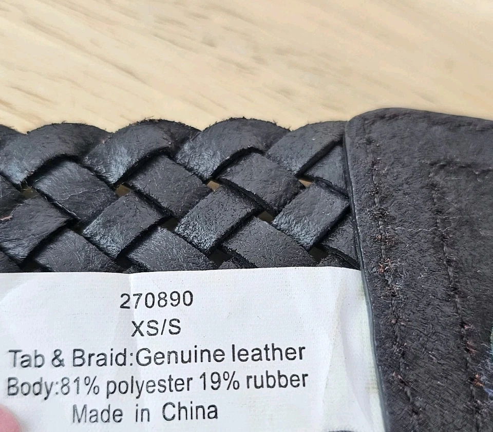 Ann Taylor Loft Marrón Trenzado Cuero Elastizado CINTURÓN Boho XS/S Cuero Mujer Foto 3 de 3