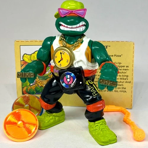 VTG 1991 Playmates TMNT Ninja Turtles Rappin' Mike Michelangelo Action Figure