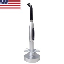 Dental Cordless LED Cure Curing Light Lamp 1500mw 5W Resin Cure silver USA