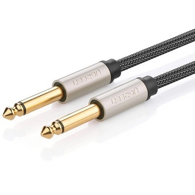 Audiokabel Jack 6,35mm (2x männlich) 3m Ugreen Audio-Stecker Schwarz-Grau