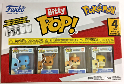 Funko Bitty POP! 4 Different Pokemon Set of 4 in 1 Pack Squirtle