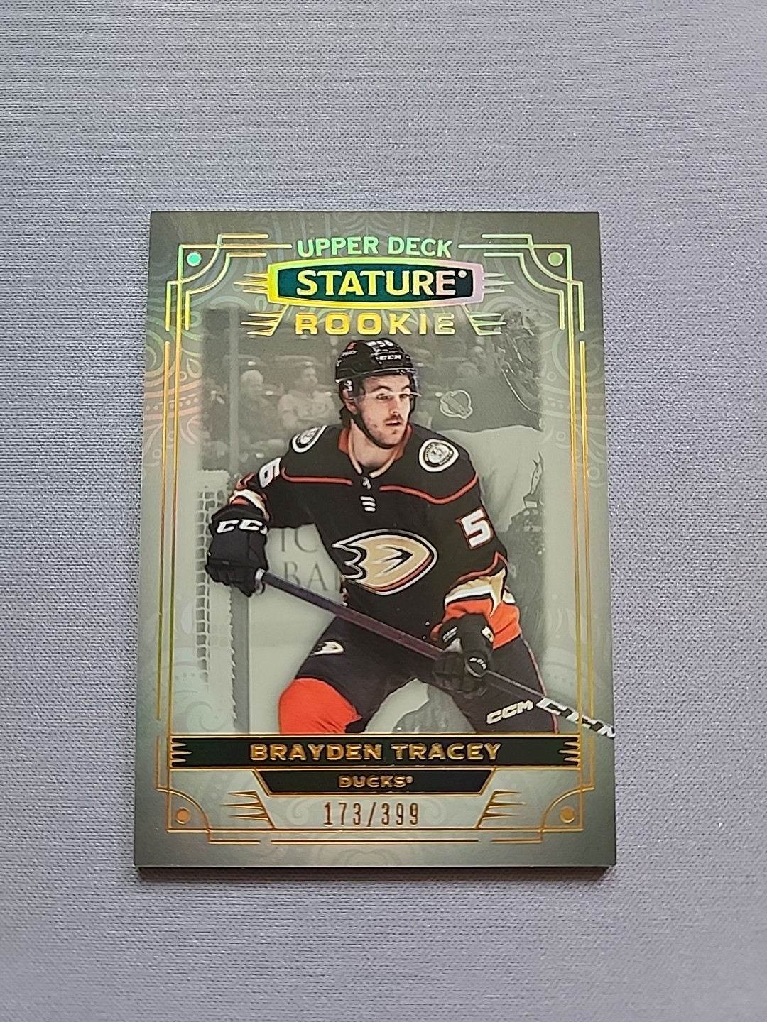 2022-23 Upper Deck Stature Brayden Tracey Rookie /399 - Anaheim Ducks