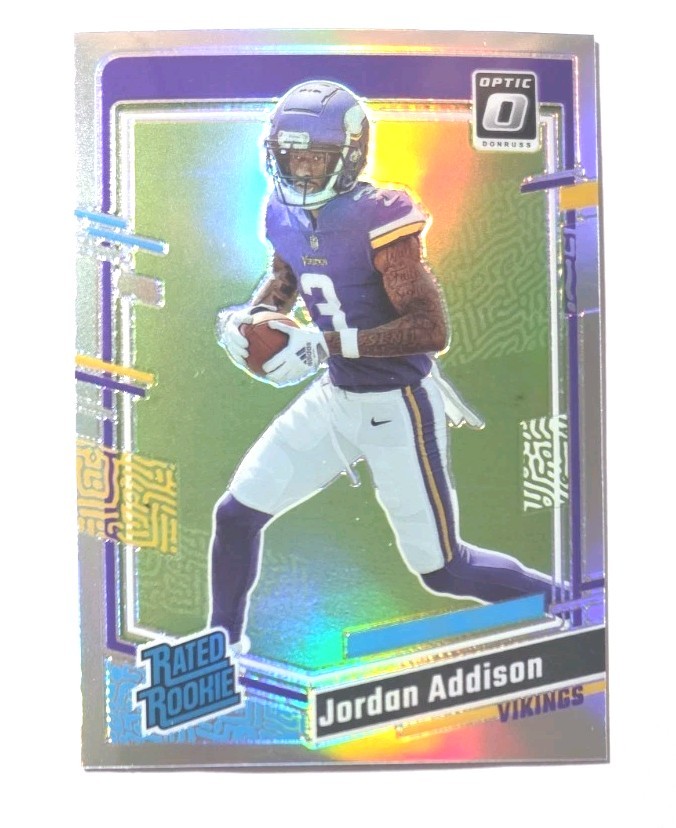 2023 Panini Optic Holo Prizm #271 Jordan Addison RC (VIKINGS) !